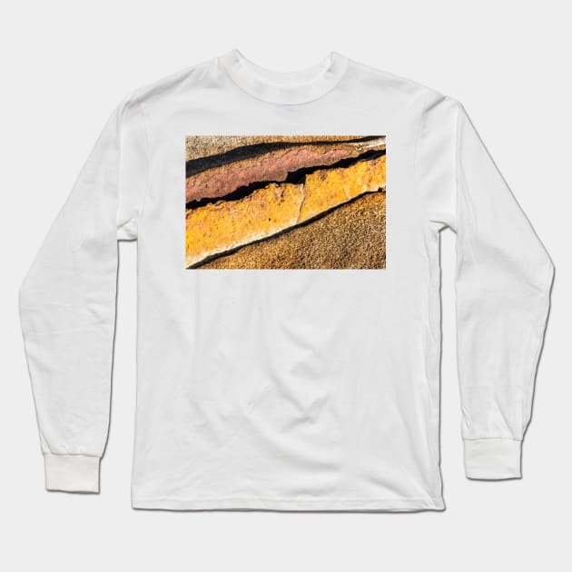 Rock Patterns on the Pearl Beach Coastline Long Sleeve T-Shirt by Geoff79